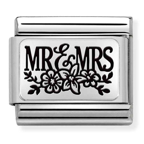 Nomination Composable Classic Link 330111/15 Mr & Mrs in 925 Silver