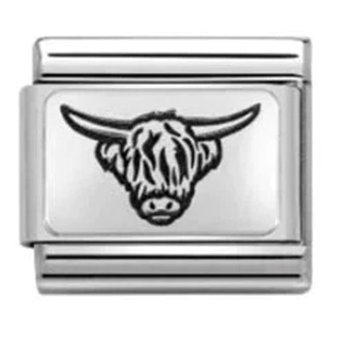 Nomination Composable Classic Link 330111/35 Highland Cow in 925 Silver
