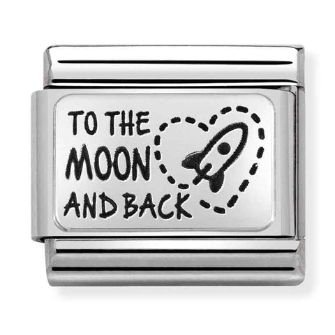 Nomination Composable Classic Link 330111/39 To The Moon and Back in 925 Silver