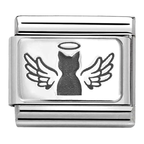 Nomination Composable Classic Link 330111/45 Angel Cat in 925 Silver