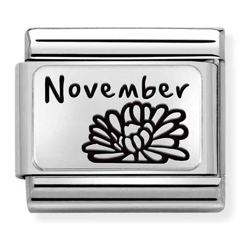 Nomination Composable Classic Link 330112/23 November Flower in 925 Silver