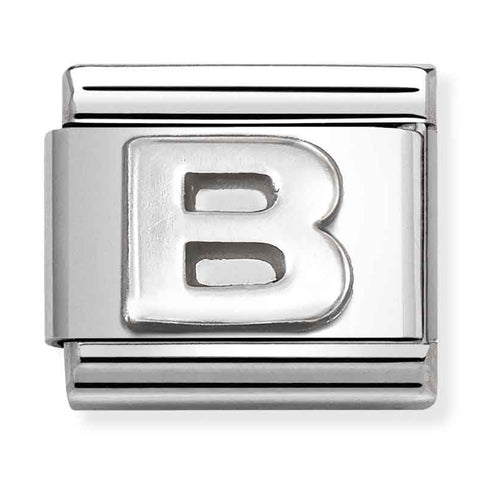 Nomination Composable Classic Link 330113/02 Letter B in 925 Silver
