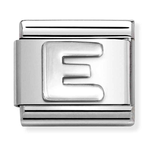Nomination Composable Classic Link 330113/05 Letter E in 925 Silver