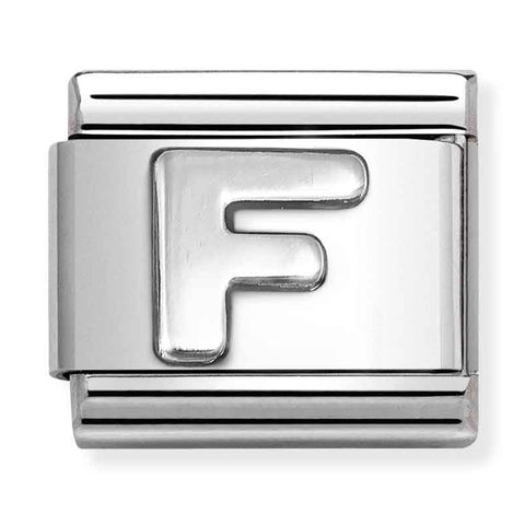 Nomination Composable Classic Link 330113/06 Letter F in 925 Silver