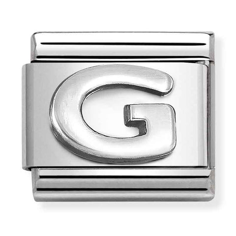 Nomination Composable Classic Link 330113/07 Letter G in 925 Silver