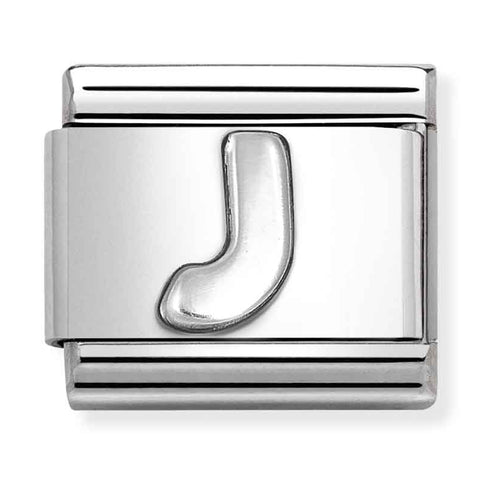 Nomination Composable Classic Link 330113/10 Letter J in 925 Silver