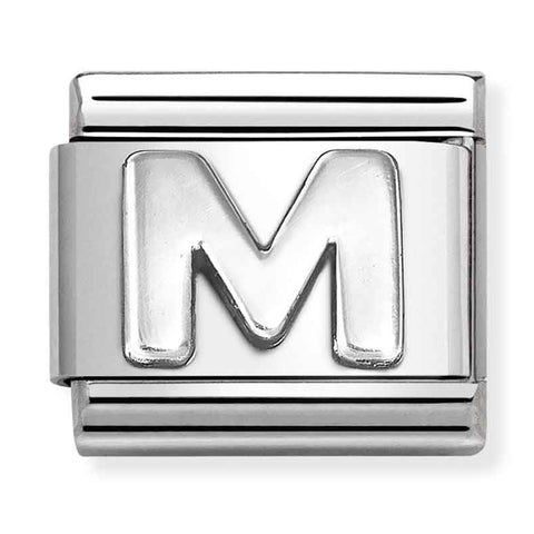 Nomination Composable Classic Link 330113/13 Letter M in 925 Silver