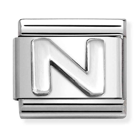 Nomination Composable Classic Link 330113/14 Letter N in 925 Silver