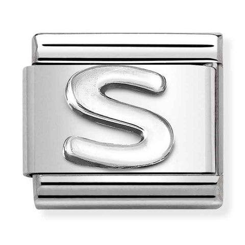Nomination Composable Classic Link 330113/19 Letter S in 925 Silver