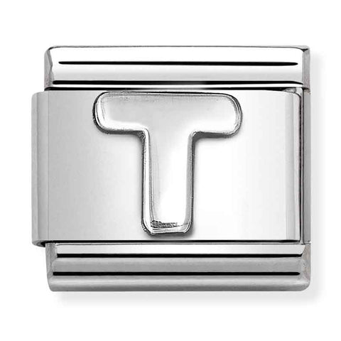 Nomination Composable Classic Link 330113/20 Letter T in 925 Silver