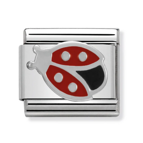 Nomination Composable Classic Link 330202/15 Ladybird in Enamel & 925 Silver