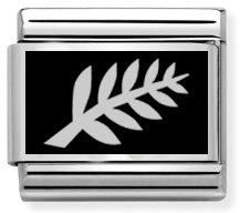 Nomination Composable Classic Link 330206/13 NZ Silver Fern in Enamel & 925 Silver