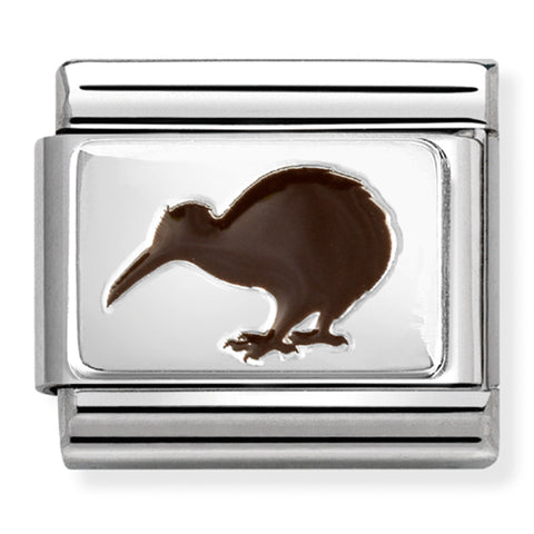 Nomination Composable Classic Link 330206/47 Kiwi in Enamel & 925 Silver