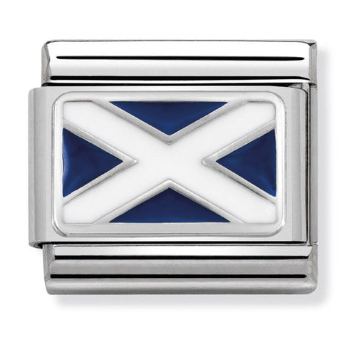 Nomination Composable Classic Link 330207/01 Scotland in Enamel & 925 Sterling Silver