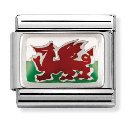 Nomination Composable Classic Link 330207/02 Wales in Enamel & 925 Silver