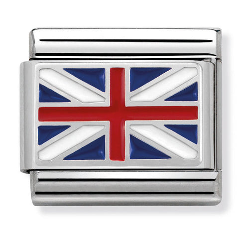Nomination Composable Classic Link 330207/04 Great Britain in Enamel & 925 Silver