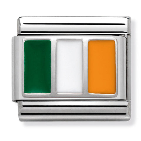 Nomination Composable Classic Link 330207/06 Ireland in Enamel & 925 Silver
