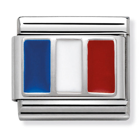 Nomination Composable Classic Link 330207/12 France in Enamel & 925 Silver