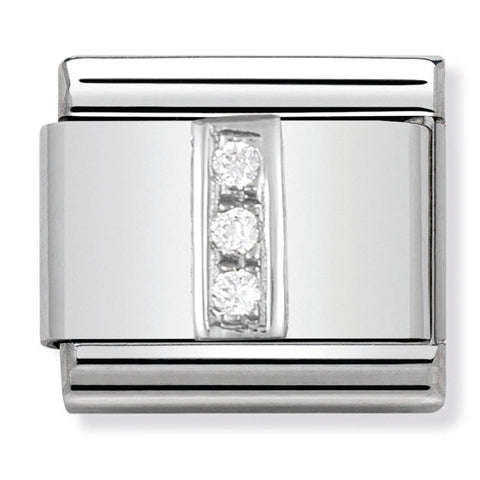 Nomination Composable Classic Link 330301/09 Letter I with CZ in 925 Silver