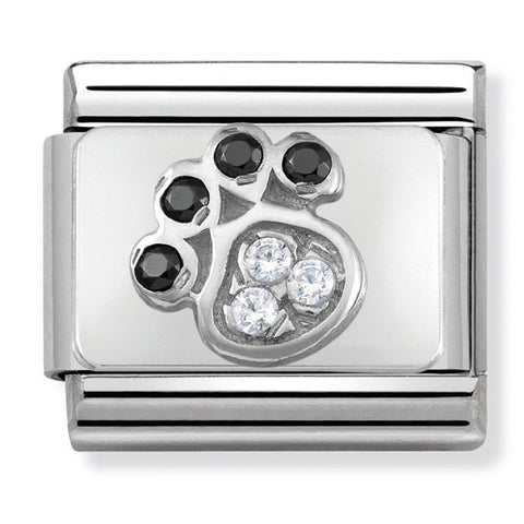 Nomination Composable Classic Link 330304/14 Paw Print with CZ in 925 Silver