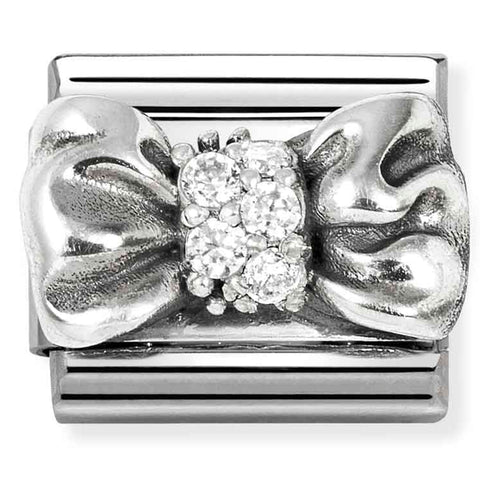 Nomination Composable Classic Link 330323/11 Bow in 925 Silver & CZ