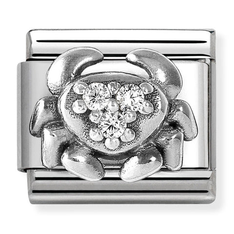 Nomination Composable Classic Link 330326/04 Cancer with CZ in 925 Silver