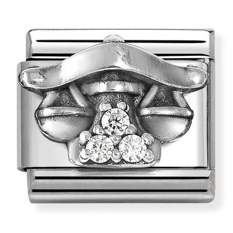 Nomination Composable Classic Link 330326/07 Libra with CZ in 925 Silver