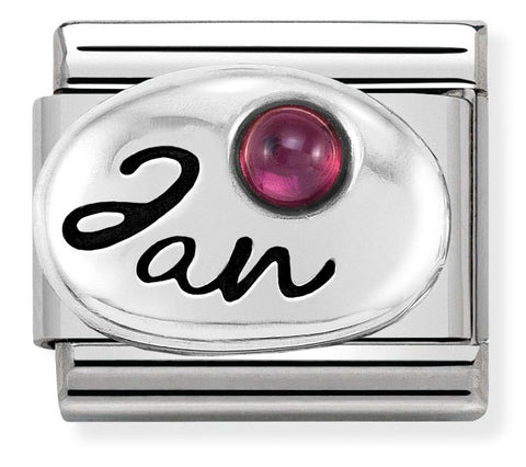 Nomination Composable Classic Link 330505/01 January Garnet in 925 Silver