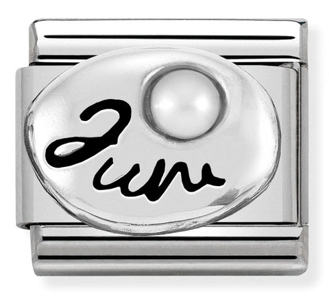 Nomination Composable Classic Link 330505/06 June White Pearl in 925 Silver