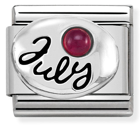 Nomination Composable Classic Link 330505/07 July Ruby in 925 Silver