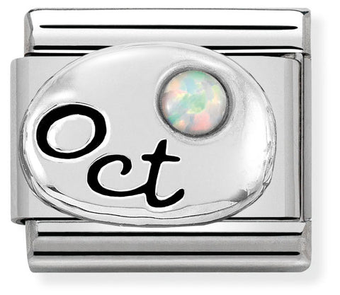 Nomination Composable Classic Link 330505/10 October White Opal in 925 Silver