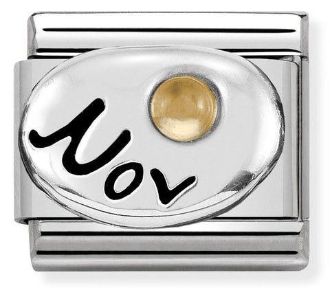 Nomination Composable Classic Link 330505/11 November Citrine in 925 Silver