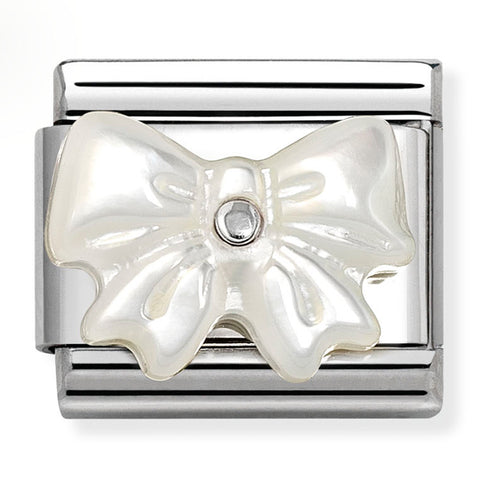 Nomination Composable Classic Link 330509/20 Bow with Mother of Pearl in 925 Silver