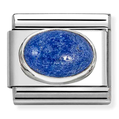 Nomination Composable Classic Link 330510/09 Oval Lapis Lazuli Stone in 925 Silver