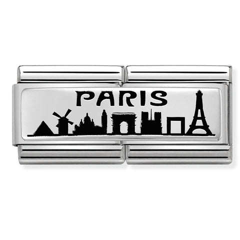 Nomination Composable Classic Double Link 330790/15 Paris Skyline in 925 Silver