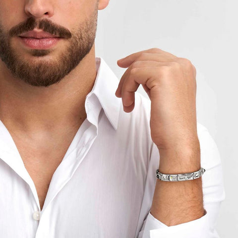 Nomination Composable Classic Double Link 330790/15 Paris Skyline in 925 Silver