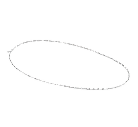 Chains of Style CZ Stainless Steel Long Necklace