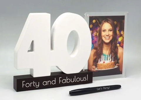 40th Birthday Celebration Signature Photo Frame