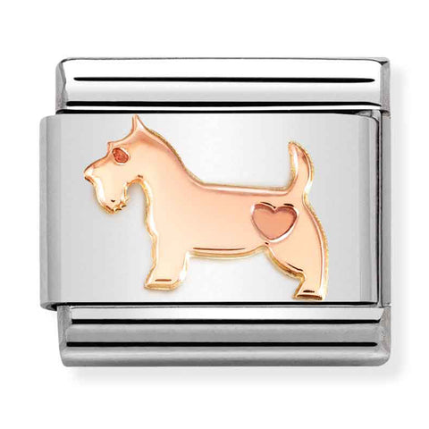Nomination Composable Classic Link 430104/49 Dog in 9K Rose Gold