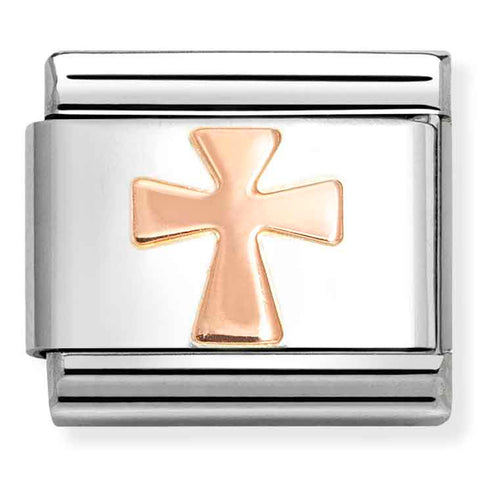 Nomination Composable Classic Link 430104/56 Cross 9K Rose Gold