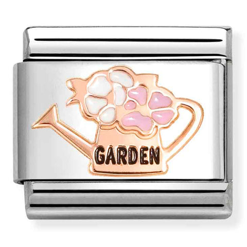 Nomination Composable Classic Link 430202/19 Garden Watering Can 9K Rose Gold