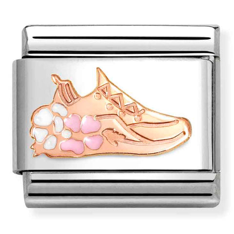 Nomination Composable Classic Link 430202/25 Sports Shoe 9K Rose Gold and Enamel