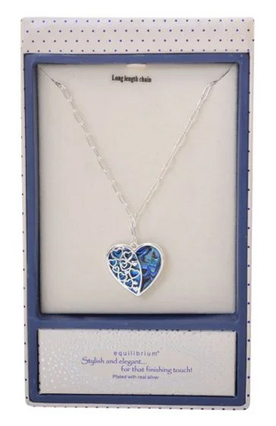 Equilibrium Multi Heart Long Paua Shell Necklace