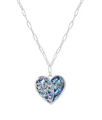 Equilibrium Multi Heart Long Paua Shell Necklace
