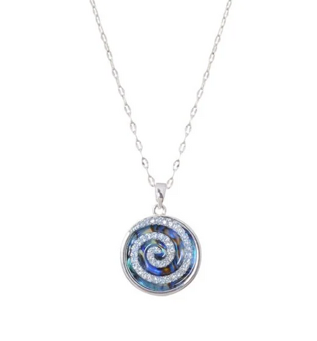 Equilibrium Swirls Paua Shell Necklace