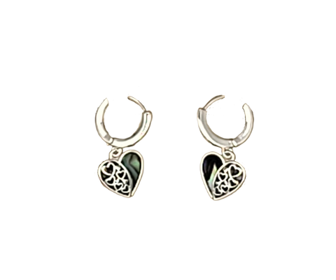 Equilibrium Hearts Paua Shell Earrings