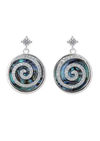Equilibrium Swirls Paua Shell Earrings