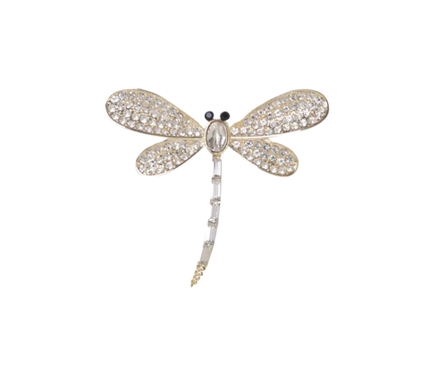 Equilibrium Sparkle Dragonfly Gold Brooch