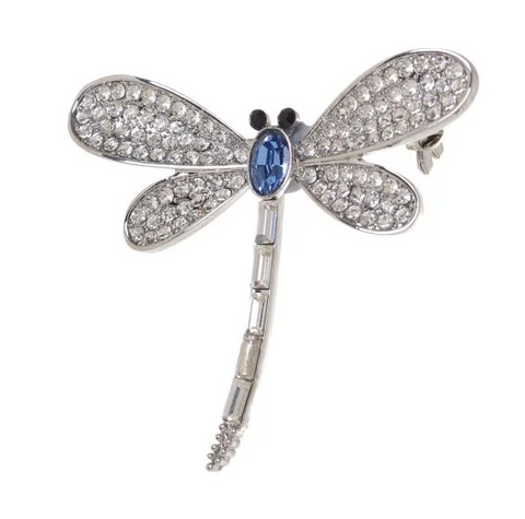 Equilibrium Sparkle Dragonfly Silver Brooch