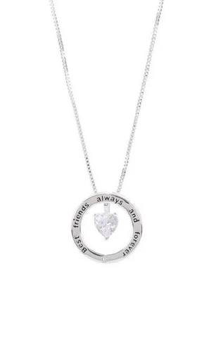Equilibrium Best Friends Message Ring Necklace